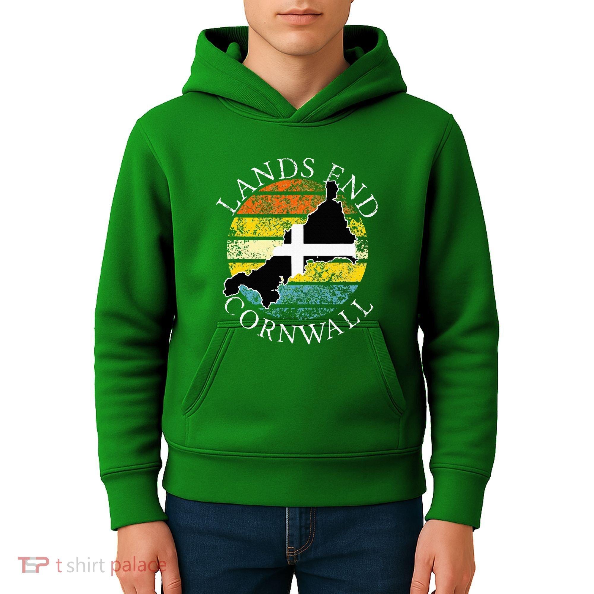 Lands End Cornwall England Celtic Cornish Gift Kids Hoodie