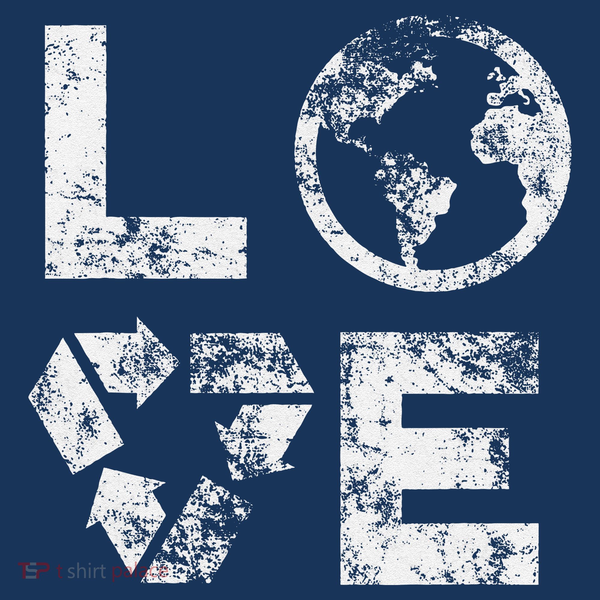 Love Earth Day 90s Vintage Recycling Or Teacher T-Shirt
