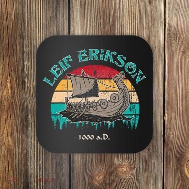 Leif Erikson Day Design For Norseman Coaster
