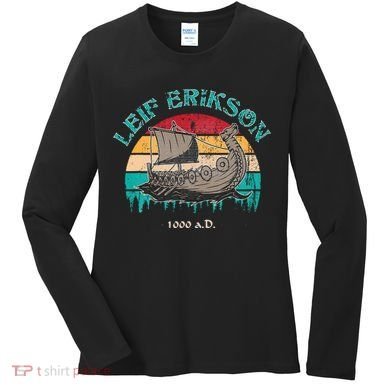 Leif Erikson Day Design For Norseman Women's Long Sleeve Shirt