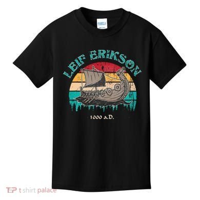 Leif Erikson Day Design For Norseman Kids T-Shirt