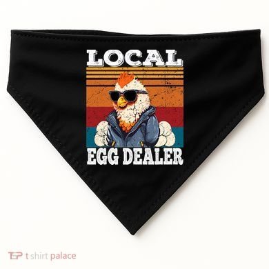 Local Egg Dealer Funny Egg Peddler Chicken Egg Farmer USA-Made Doggie Bandana