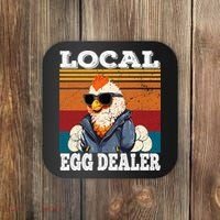 Local Egg Dealer Funny Egg Peddler Chicken Egg Farmer Coaster thumb 0