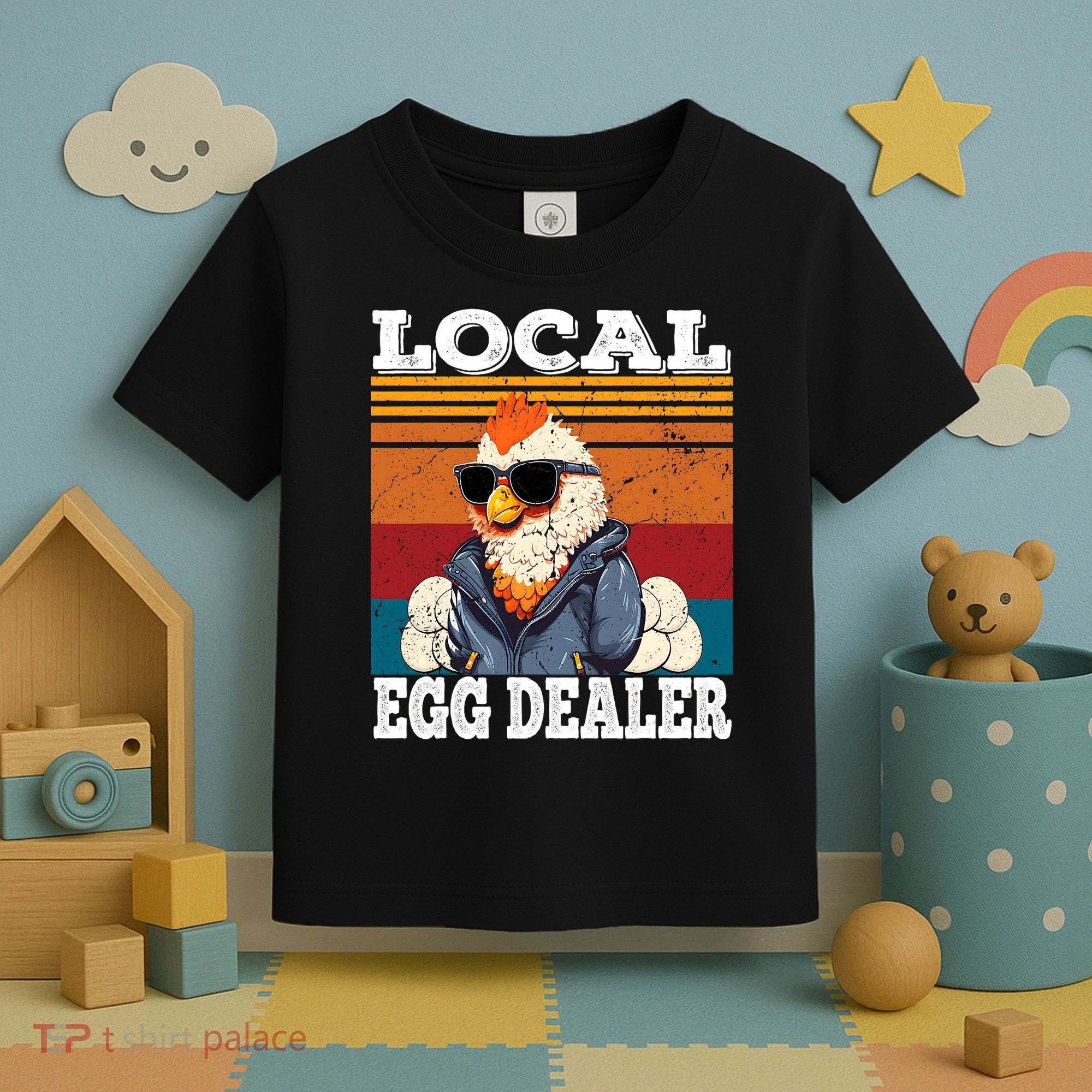 Local Egg Dealer Funny Egg Peddler Chicken Egg Farmer Toddler T-Shirt