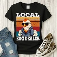 Local Egg Dealer Funny Egg Peddler Chicken Egg Farmer Women's T-Shirt thumb 3