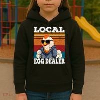 Local Egg Dealer Funny Egg Peddler Chicken Egg Farmer Kids Hoodie thumb 3