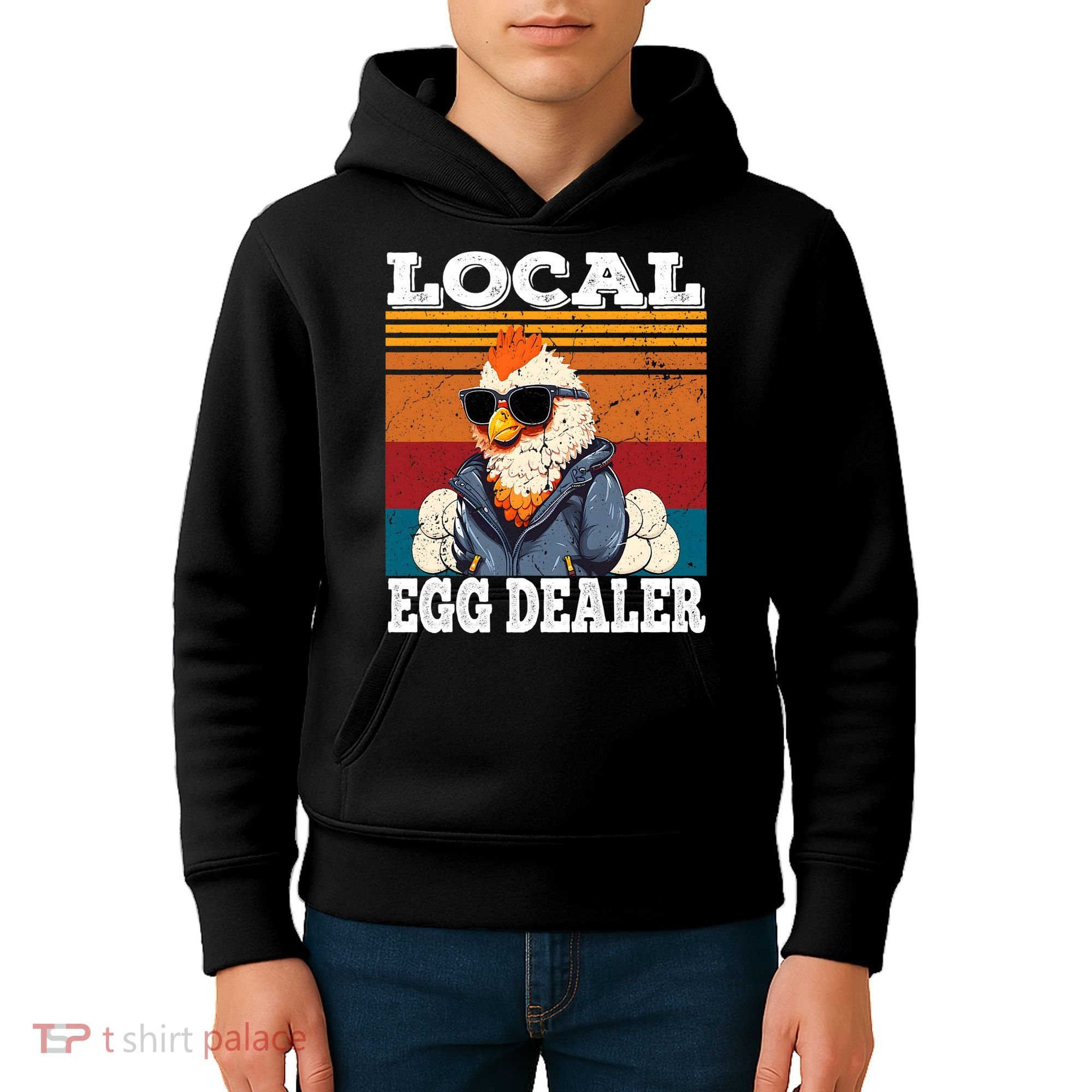 Local Egg Dealer Funny Egg Peddler Chicken Egg Farmer Kids Hoodie