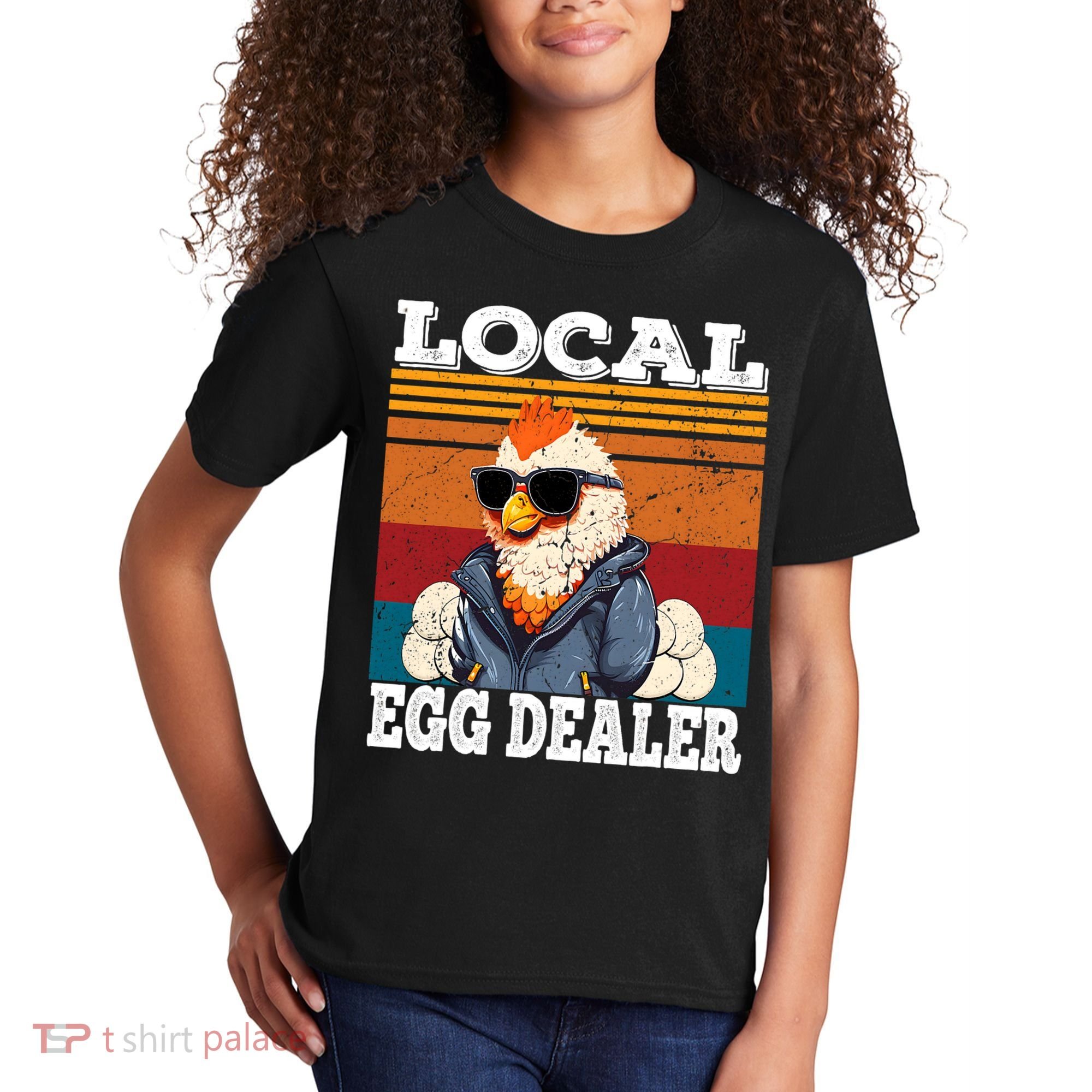 Local Egg Dealer Funny Egg Peddler Chicken Egg Farmer Kids T-Shirt