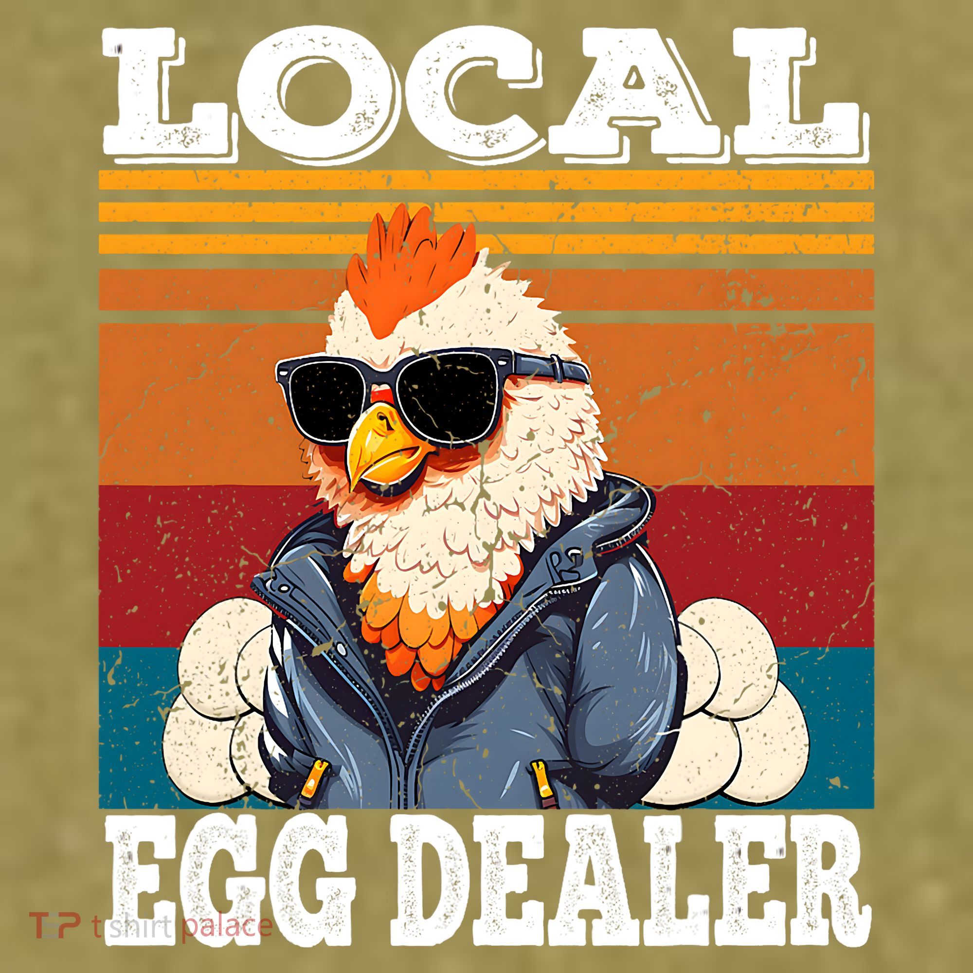 Local Egg Dealer Funny Egg Peddler Chicken Egg Farmer Garment-Dyed Women's Muscle Tee