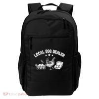 Local Egg Dealer Funny Bleached Chicken Lover Farm Farmer Backpack thumb 0
