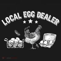 Local Egg Dealer Funny Bleached Chicken Lover Farm Farmer Backpack thumb 2