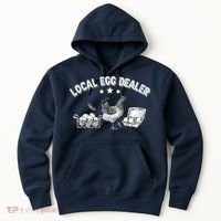Local Egg Dealer Funny Bleached Chicken Lover Farm Farmer Hoodie thumb 0