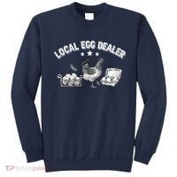 Local Egg Dealer Funny Bleached Chicken Lover Farm Farmer Sweatshirt thumb 0