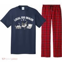 Local Egg Dealer Funny Bleached Chicken Lover Farm Farmer Pajama Set thumb 0