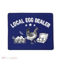 Local Egg Dealer Funny Bleached Chicken Lover Farm Farmer Mousepad thumb 0