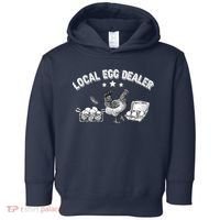 Local Egg Dealer Funny Bleached Chicken Lover Farm Farmer Toddler Hoodie thumb 0