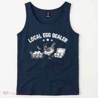 Local Egg Dealer Funny Bleached Chicken Lover Farm Farmer Tank Top thumb 2