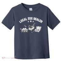 Local Egg Dealer Funny Bleached Chicken Lover Farm Farmer Toddler T-Shirt thumb 0