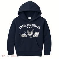 Local Egg Dealer Funny Bleached Chicken Lover Farm Farmer Kids Hoodie thumb 0