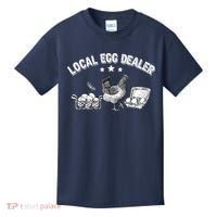 Local Egg Dealer Funny Bleached Chicken Lover Farm Farmer Kids T-Shirt thumb 0