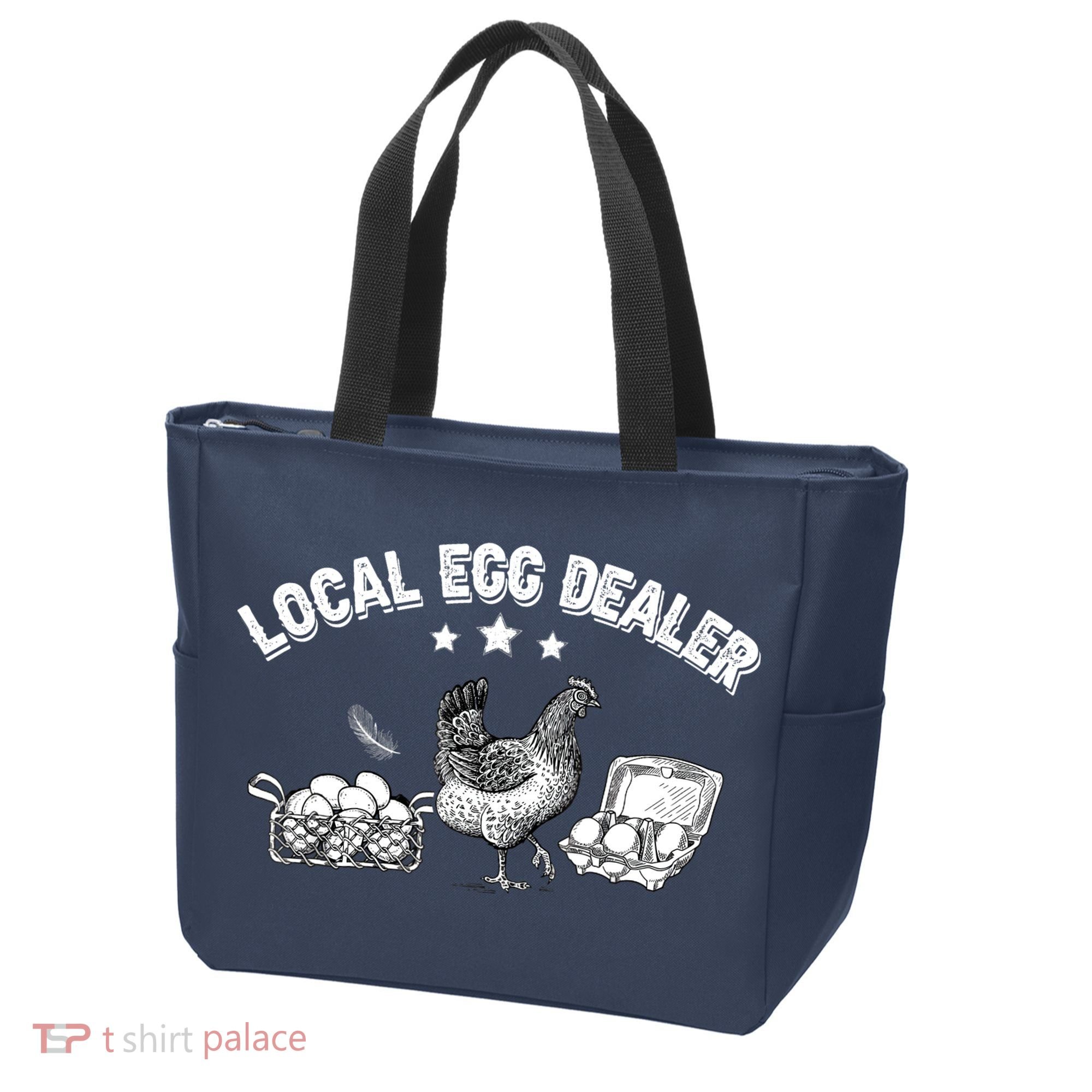 Local Egg Dealer Funny Bleached Chicken Lover Farm Farmer Tote Bag