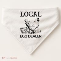 Local Egg Dealer Funny Chicken USA-Made Doggie Bandana thumb 0