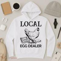 Local Egg Dealer Funny Chicken Hoodie thumb 3