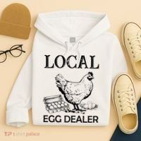 Local Egg Dealer Funny Chicken Hoodie thumb 4