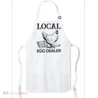 Local Egg Dealer Funny Chicken Apron thumb 0