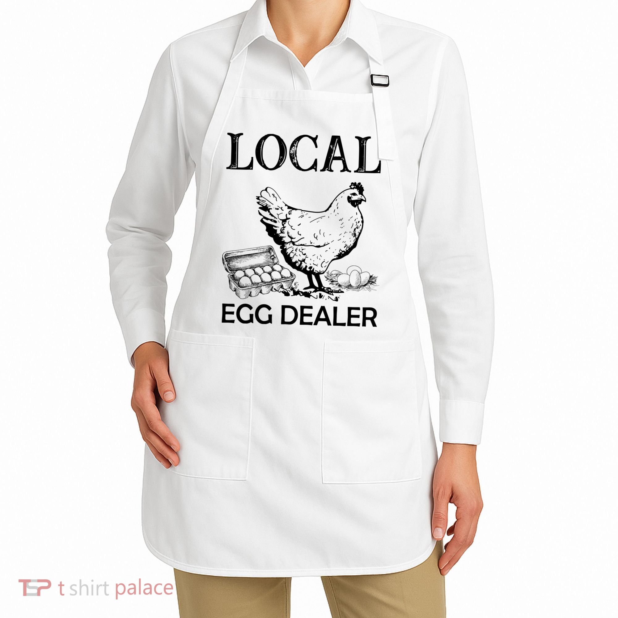 Local Egg Dealer Funny Chicken Apron