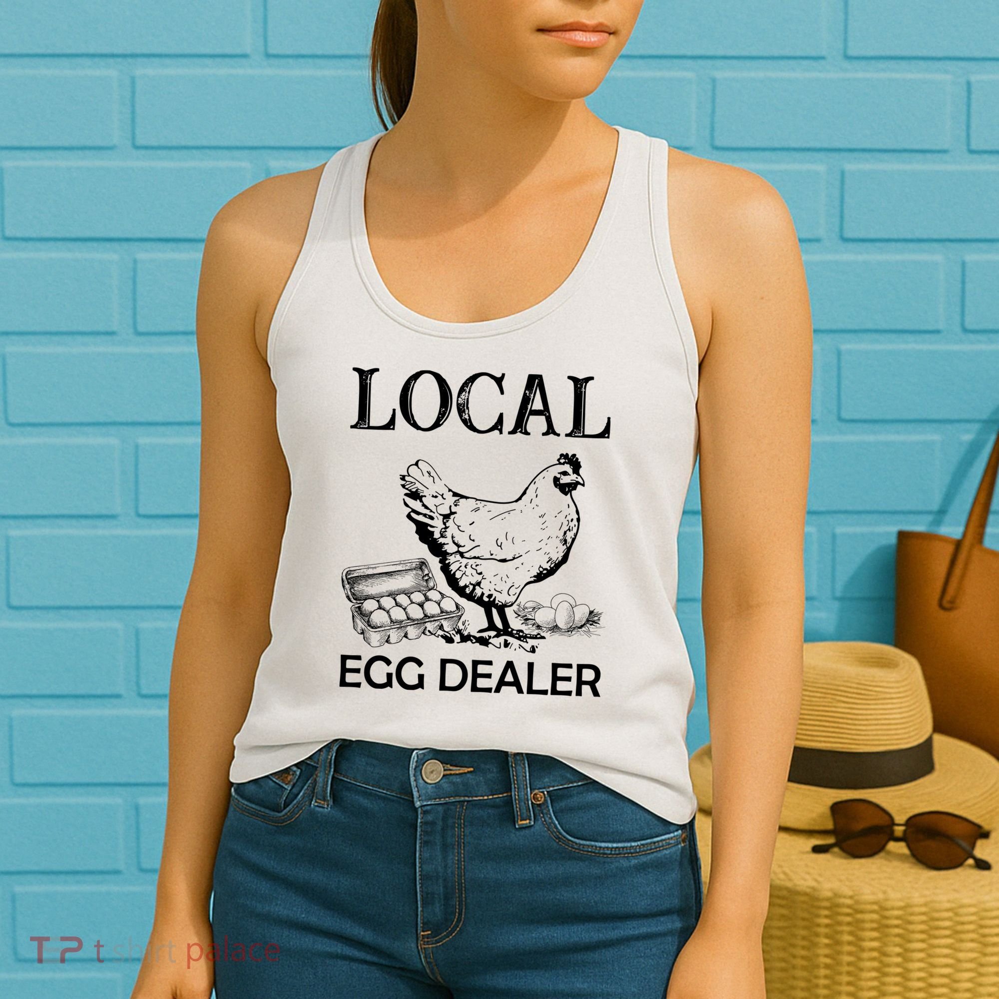 Local Egg Dealer Funny Chicken Women's Tank Top