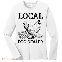 Local Egg Dealer Funny Chicken Women's Long Sleeve Shirt thumb 0