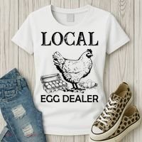 Local Egg Dealer Funny Chicken Women's T-Shirt thumb 3