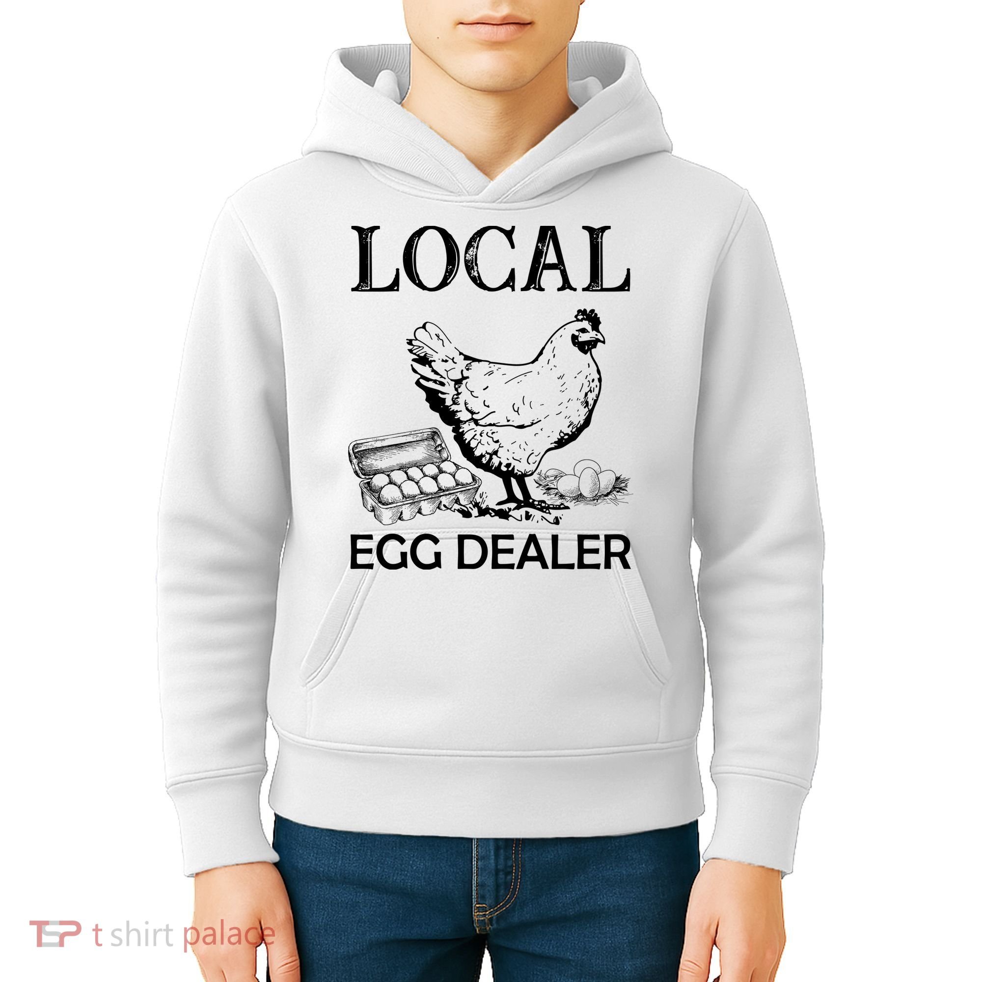 Local Egg Dealer Funny Chicken Kids Hoodie