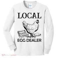 Local Egg Dealer Funny Chicken Kids Long Sleeve Shirt thumb 0