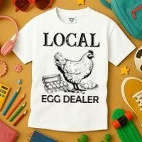 Local Egg Dealer Funny Chicken Kids T-Shirt thumb 3