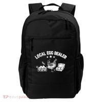 Local Egg Dealer Funny Bleached Chicken Lover Farm Farmer Backpack thumb 0