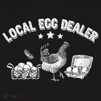 Local Egg Dealer Funny Bleached Chicken Lover Farm Farmer Hooded Wearable Blanket thumb 2