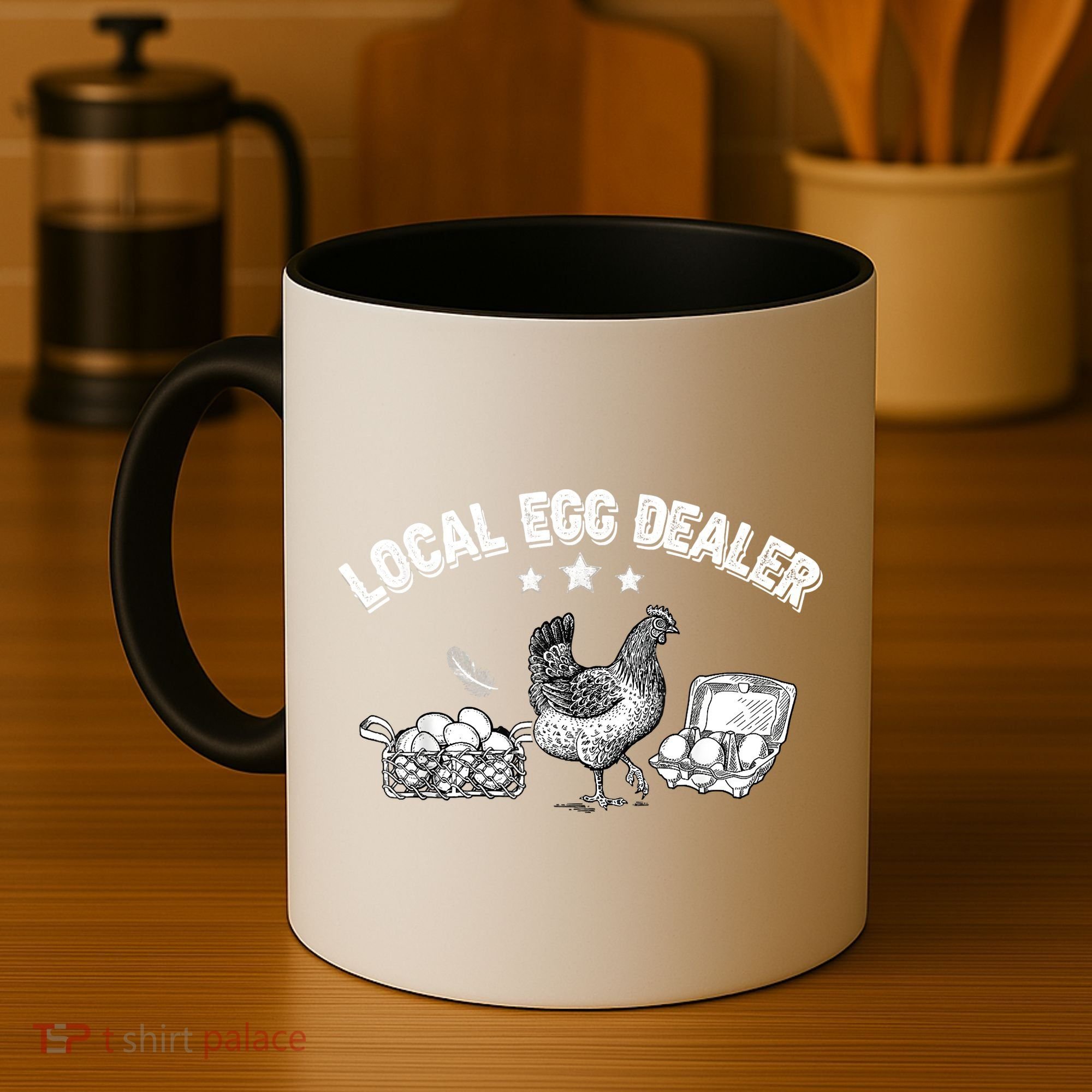 Local Egg Dealer Funny Bleached Chicken Lover Farm Farmer Coffee Mug