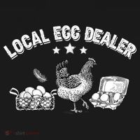 Local Egg Dealer Funny Bleached Chicken Lover Farm Farmer Mousepad thumb 1
