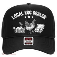 Local Egg Dealer Funny Bleached Chicken Lover Farm Farmer Hat thumb 0