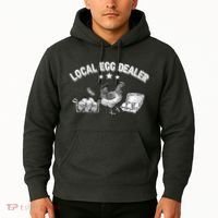 Local Egg Dealer Funny Bleached Chicken Lover Farm Farmer Hoodie thumb 2