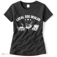 Local Egg Dealer Funny Bleached Chicken Lover Farm Farmer Women's T-Shirt thumb 0