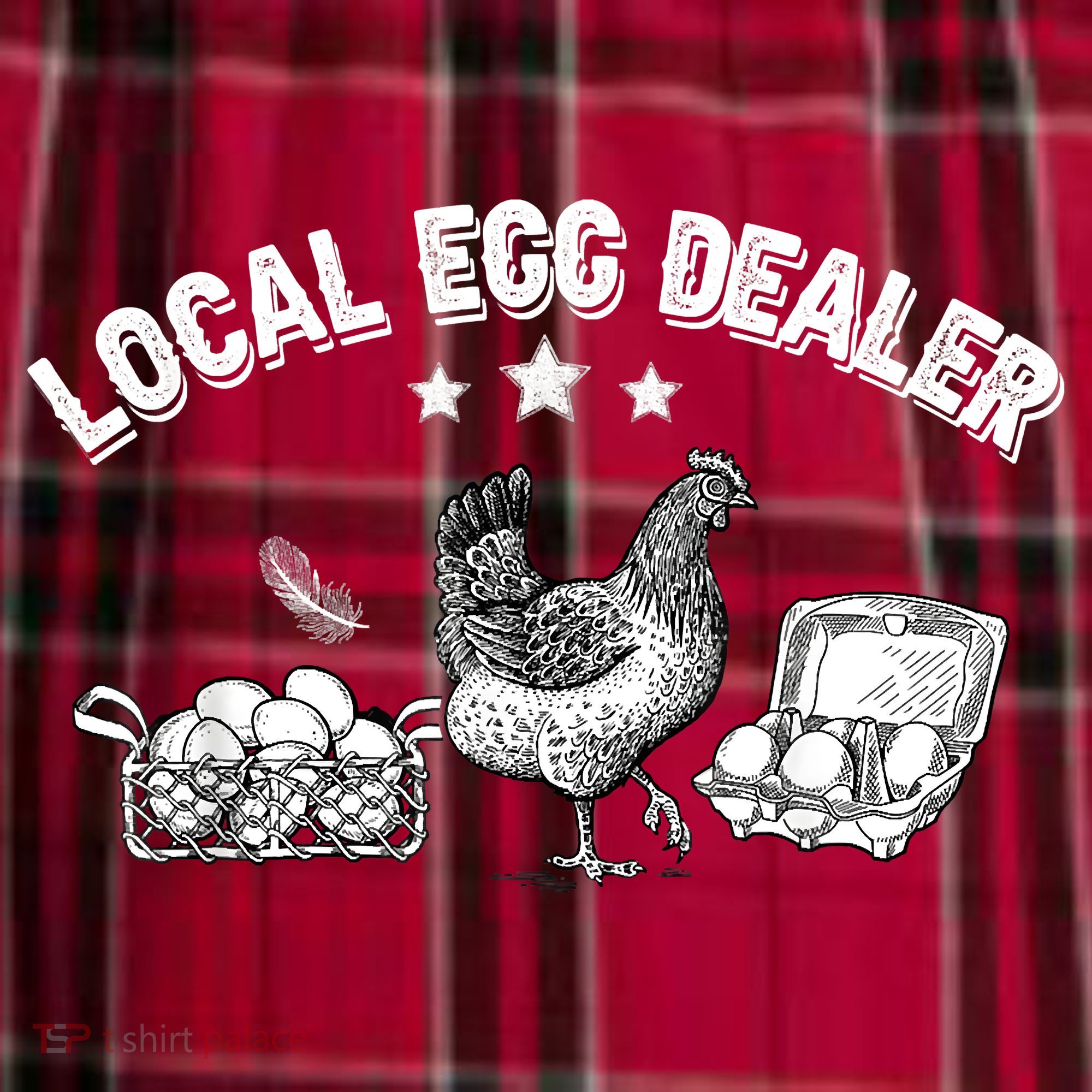 Local Egg Dealer Funny Bleached Chicken Lover Farm Farmer Men's Flannel Plaid Pajama Pants