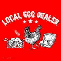 Local Egg Dealer Funny Bleached Chicken Lover Farm Farmer Santa Hat thumb 1