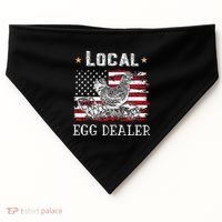 Local Egg Dealer Funny American Flag USA-Made Doggie Bandana thumb 0