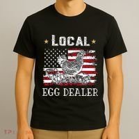 Local Egg Dealer Funny American Flag T-Shirt thumb 3