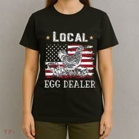 Local Egg Dealer Funny American Flag T-Shirt thumb 4