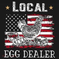 Local Egg Dealer Funny American Flag Bucket Hat thumb 4