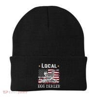 Local Egg Dealer Funny American Flag Beanie thumb 0